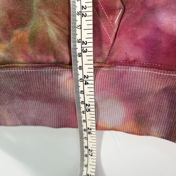 Rainbow Tie Dye Hoodie Women's Large Pink Purple Blue Ice Dyed Sweatshirt Earthy - Picture 5 of 9